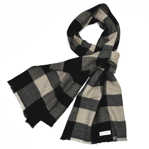100%Cashmere Scarf Thick Women&Men Fashion Black Plaid Spring Winter Natural Fabric Extra Soft&Warm High Quality Free Shipping - Ur World Services 