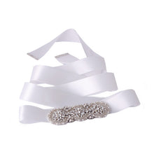 TOPQUEEN DIY S47 ribbon Applique Arrival Diamonds  beauty Crystal handmades Wedding Sash satin Fabric Bride Sash Handmade Belts - Ur World Services
