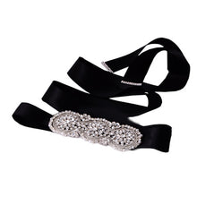 TOPQUEEN DIY S47 ribbon Applique Arrival Diamonds  beauty Crystal handmades Wedding Sash satin Fabric Bride Sash Handmade Belts - Ur World Services