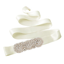 TOPQUEEN DIY S47 ribbon Applique Arrival Diamonds  beauty Crystal handmades Wedding Sash satin Fabric Bride Sash Handmade Belts - Ur World Services