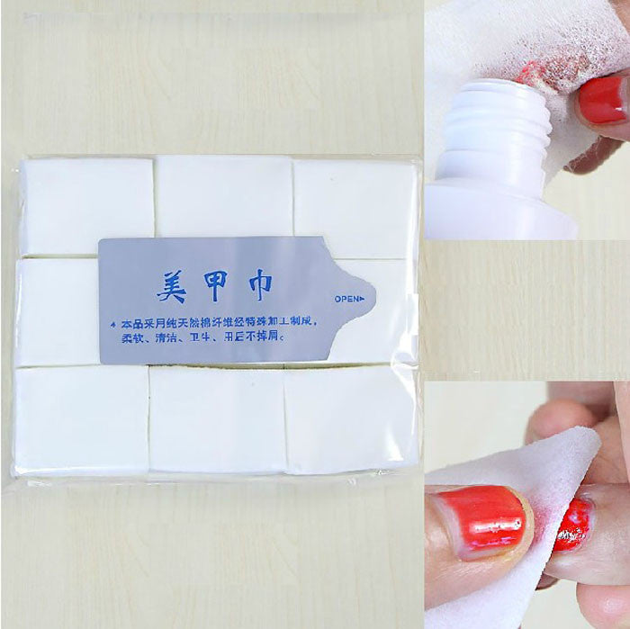 1000pcs Nail Art Tips Manicure Polish Remover Clean Cotton Wipes Lint Pads Paper - Ur World Services