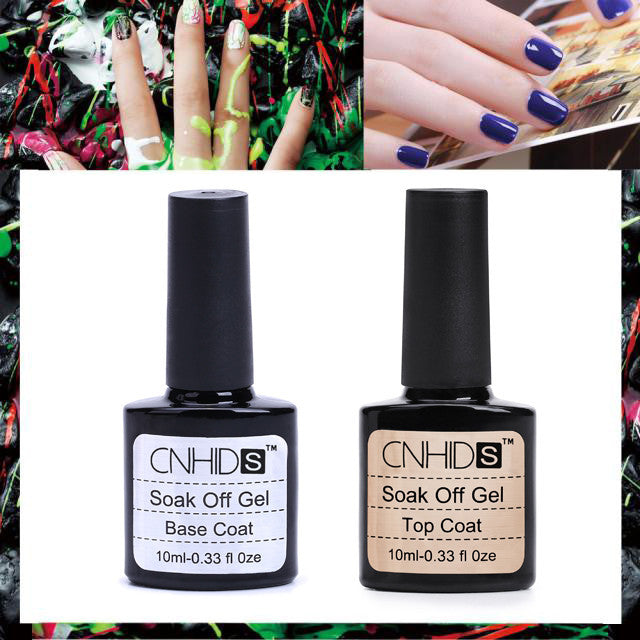 2 pcs Top coat + Base coat Uv Gel Nail Polish Primer Nail Art CNHIDS - Ur World Services