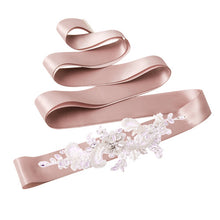 TOPQUEEN S74 Stock Free shipping Arrival embroidered bridal sash belt Fabric Bride Sash Handmade Crystal Wedding Belts - Ur World Services
