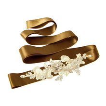 TOPQUEEN S74 Stock Free shipping Arrival embroidered bridal sash belt Fabric Bride Sash Handmade Crystal Wedding Belts - Ur World Services
