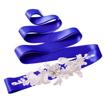 TOPQUEEN S74 Stock Free shipping Arrival embroidered bridal sash belt Fabric Bride Sash Handmade Crystal Wedding Belts - Ur World Services