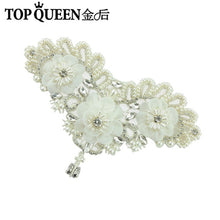 TOPQUEEN S354 Wedding Bridal Belt Sashes High Quality Pearls Handmade Lace fabric flower applique Women Accessory Bride Belt - Ur World Services