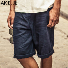 AK CLUB Brand Men Shorts 100% Linen Shorts 2017 Ocean Dream Casual Shorts Navy Ultra Soft Fabric Men Casual Shorts YKK 1414015 - Ur World Services 