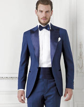 New Design Embossed Fabric Mens Suits Groom Tuxedos Groomsmen Wedding Party Dinner Blazer (Jacket+Pants) K:1570 - Ur World Services 