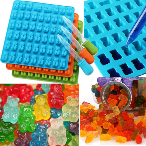 53 Cavity Silicone Gummy Bear Chocolate Mold Candy Maker Ice Tray Moulds - Ur World Services 