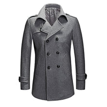2017 Hot Sale Slim Fit Trench Coat Men Tops Autumn Style Double Breasted Trench Coat High Quality Woolen Cloth Fabric Long Mens - Ur World Services 