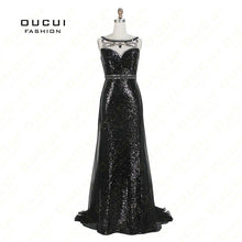 Real Photos Long Elegant Prom Dresses Sequins with Chiffon Fabric withe Tulle Beading Hand Make Long Evening Dress Gown OL102833 - Ur World Services 