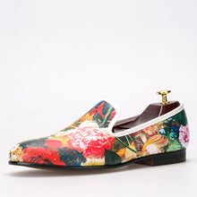 Tropical rain forest flower pattern loafers men driving shoes beach leisure style flats men - Ur World Services 