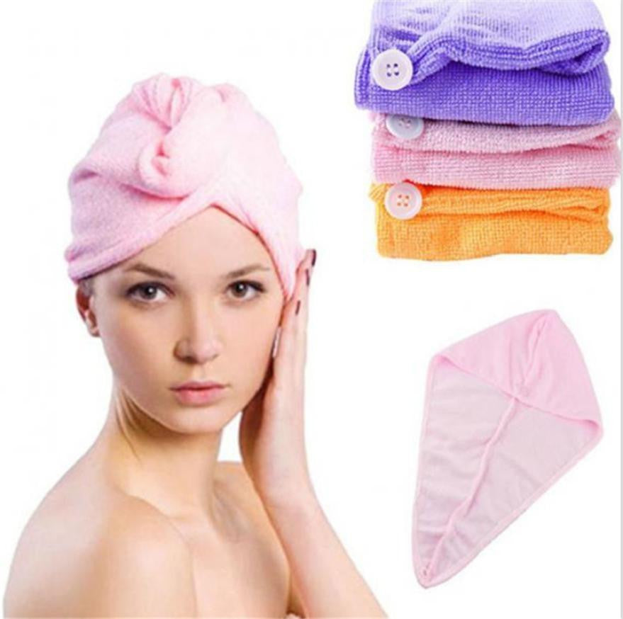 Lady Turban microfiber fabric thickening dry hair hat super absorbent quick-drying hair Shower cap Bath towel - Ur World Services 