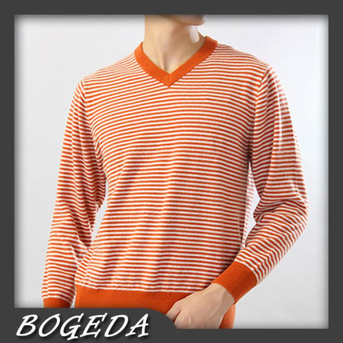 Cashmere sweater Men's pullover Fashion style Green Orange stripe Natural fabric High quality Stock clearance Free shipping - Ur World Services 