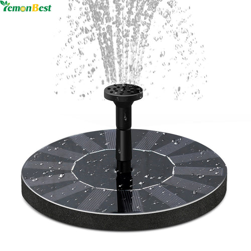 1.4W Floating Water Pump Kit Solar Panel Garden Fountain Plants Watering Power Fountain Pool Round Bird Bath Tank Accessory - Ur World Services 