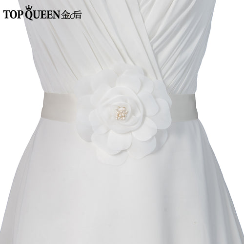 TOPQUEEN FREE SHIPPING S285 Bridal Fabric Flower Waist Belts Beautiful Flowers Wedding Belts Wedding sashes For Wedding - Ur World Services 