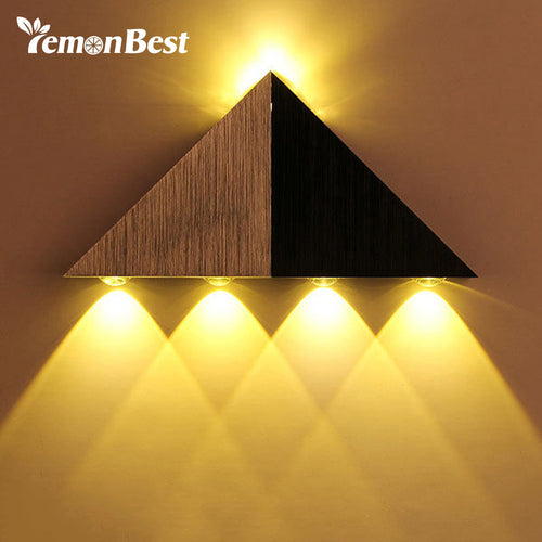 LemonBest 5W Aluminum Triangle led wall light lamp led Modern Home lighting indoor and outdoor decoration light AC90-265V - Ur World Services 