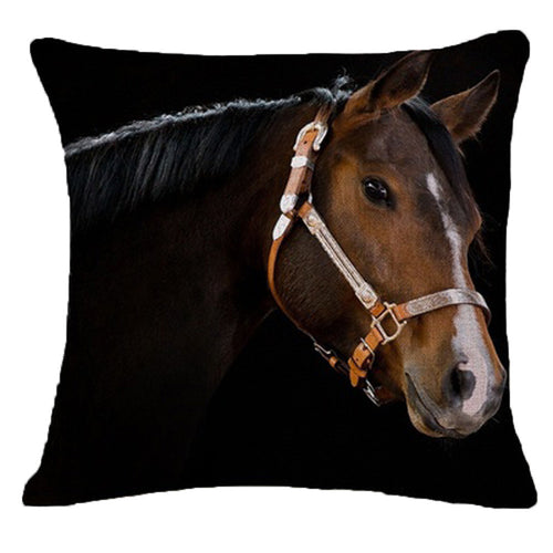 Creative Pillow Fashion Cartoon Animal Horse Home Decor Cotton Linen Cushion - Ur World Services 