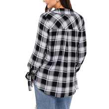 Women Long Sleeve Plaid Print Sweatshirt Pullover Tops Blouse Shirt - Ur World Services 