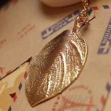 Fashion Womens Charm Golden Leaf Pendant Necklace Long Sweater Chain Jewelry - Ur World Services 