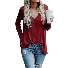 Women V-Neck Long Sleeve Sweatshirt Pullover Tops Blouse Shirt - Ur World Services 