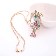 Fashion Women Charm Bridal Engagement Crystal Rhinestone Cute Pendant Sweater Necklace - Ur World Services 