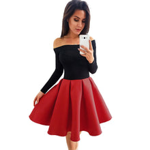 Fashion Women Long Sleeve Off The Shoulder Evening Party Ball Gown Dress - Ur World Services 