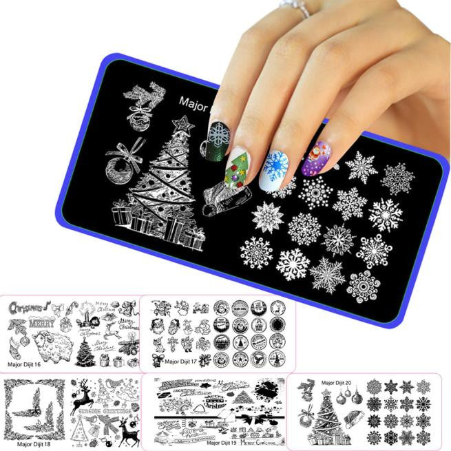 Christmas DIY Nail Art Image Stamp Stamping Plates Manicure Template - Ur World Services 