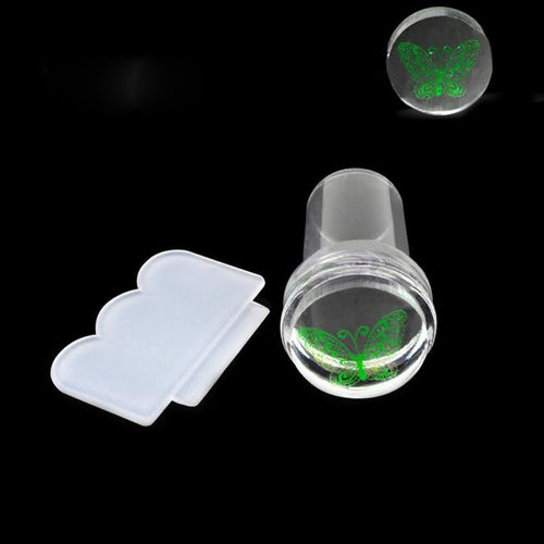 2.4cm Clear Nail Art Stamping Stamper Scraper Image Plate Manicure Print Tool - Ur World Services 