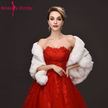 Beauty Emily ashion Wedding Wraps Shawl Jacket Accessories Bridal Bolero Winter Wraps Coat Stole Faux Fur Fabric For Brides - Ur World Services 