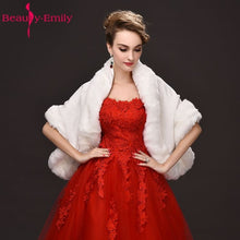 Beauty Emily ashion Wedding Wraps Shawl Jacket Accessories Bridal Bolero Winter Wraps Coat Stole Faux Fur Fabric For Brides - Ur World Services 