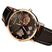 Fashion Yazole Butterfly Flower Leather Quartz Wedding Wristwatches Women - Ur World Services 