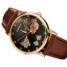 Fashion Yazole Butterfly Flower Leather Quartz Wedding Wristwatches Women - Ur World Services 