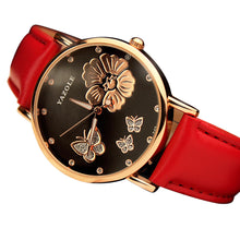 Fashion Yazole Butterfly Flower Leather Quartz Wedding Wristwatches Women - Ur World Services 