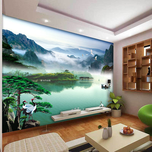 flowing backdrop wallpaper 3D stereoscopic wallpaper mural - Ur World Services 