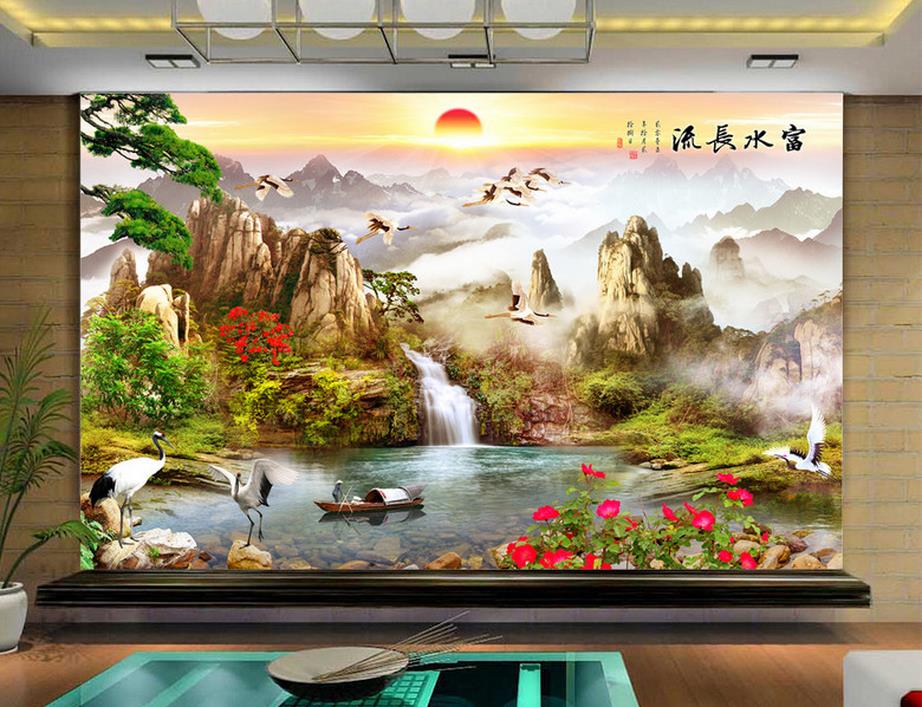 Water to make money 3d wall murals wallpaper home decor living room - Ur World Services 