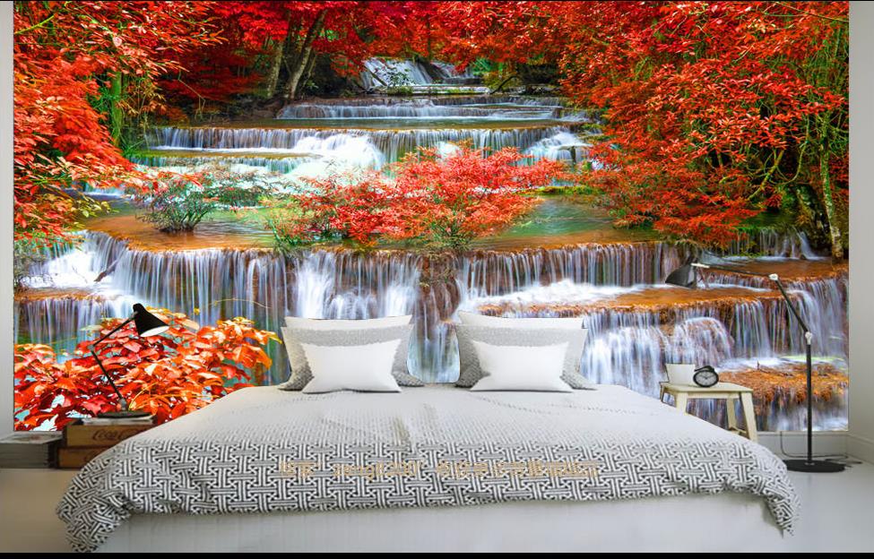 Making money flowing Maple Falls 3d murals wallpaper - Ur World Services 