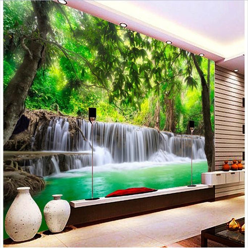 Beibehang  3D Streaming Water Making Money 3 D HD Jungle River Falls 3D - Ur World Services 