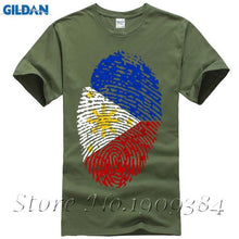 Fashion O-Neck Cotton Philippines Flag Fingerprint - Ur World Services 