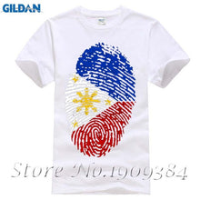 Fashion O-Neck Cotton Philippines Flag Fingerprint - Ur World Services 