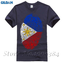 Fashion O-Neck Cotton Philippines Flag Fingerprint - Ur World Services 