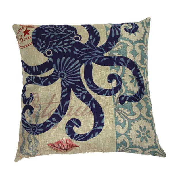 Sea Animal Pillow Case Sofa Waist Throw Cushion Cover Home Decor - Ur World Services 