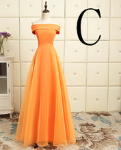 beautiful modest long orange new tulle elegant fabric boat neck top evening dress party dresses 2017 dinner ball gown H4121 - Ur World Services 