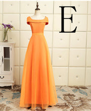 beautiful modest long orange new tulle elegant fabric boat neck top evening dress party dresses 2017 dinner ball gown H4121 - Ur World Services 