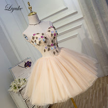 Liyuke Champagne Cocktail Dress Elegant Strapless Satin With Tulle Fabrics Knee-Length Prom Dress For Cocktail Party - Ur World Services 