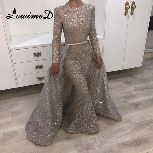 Muslim Mermaid Formal Evening Dresses Turkish Arabic Dubai Bling Unique Fabric Evening Gowns Dress For Weddings Kaftan Glitter - Ur World Services 