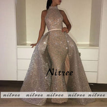 Muslim Mermaid Evening Dresses Turkish Arabic Dubai Bling Unique Fabric Evening Gowns Dress For Weddings Kaftan Glitter 2017 New - Ur World Services 