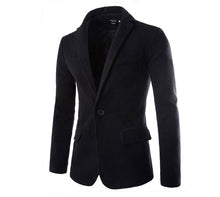 Men Blazer Slim Fit Design Jackets Coat Woolen Fabric 2017 Leisure Blazers Solid Fashion Gentleman Business Dress Suit M-XXL - Ur World Services 