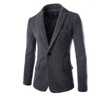 Men Blazer Slim Fit Design Jackets Coat Woolen Fabric 2017 Leisure Blazers Solid Fashion Gentleman Business Dress Suit M-XXL - Ur World Services 