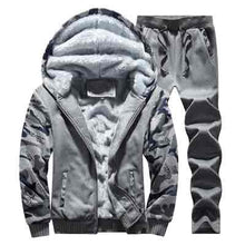 2017 Fashion Cotton-padded Hooded Coat Plus Velvet Warm Clothes for Men Thicken Coat And Pants Warmth Hooded High Quality Fabric - Ur World Services 